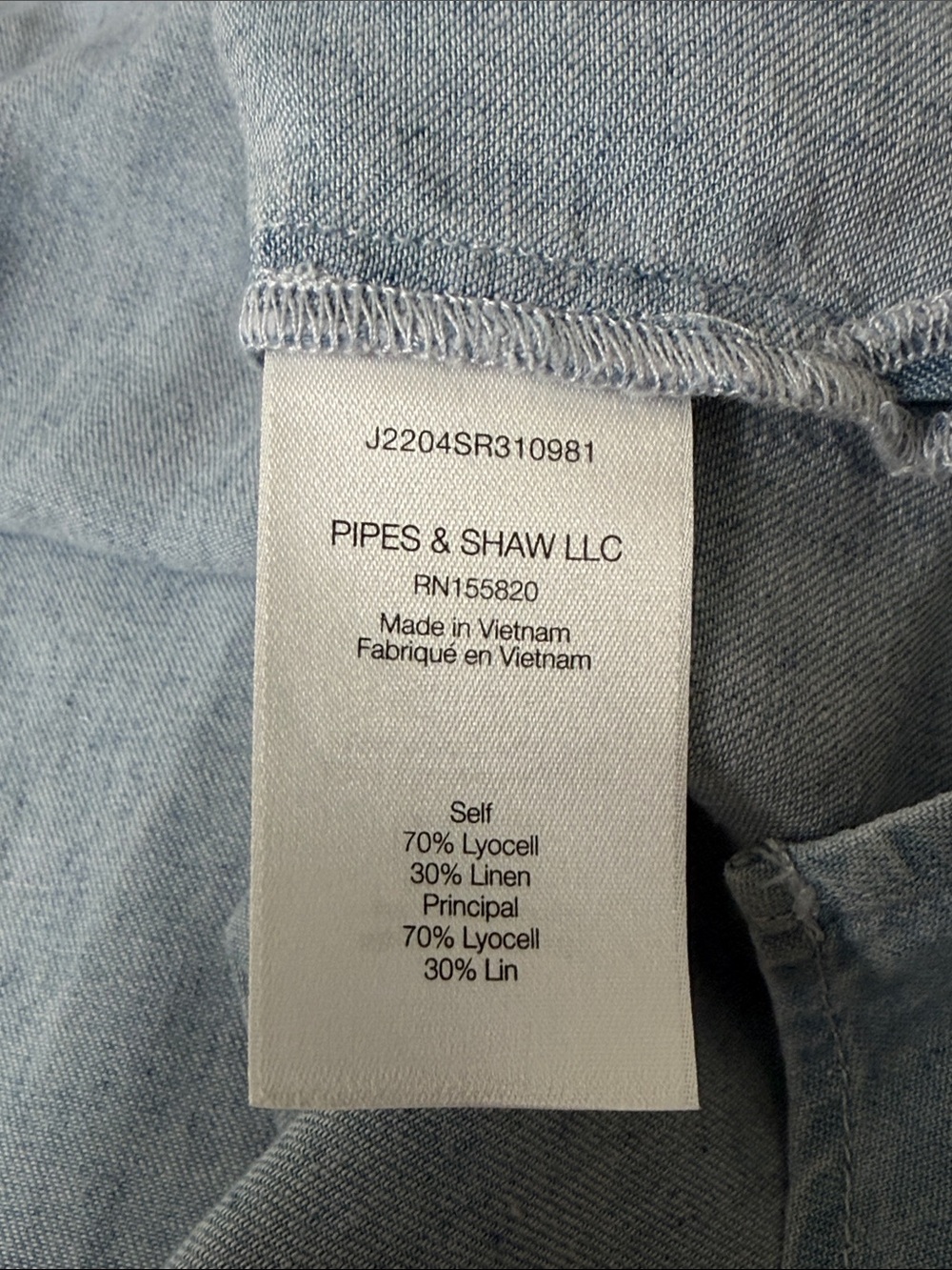 Veronica Beard Porta shirt Light Blue Denim  Shirt size large - Picture 8 of 9